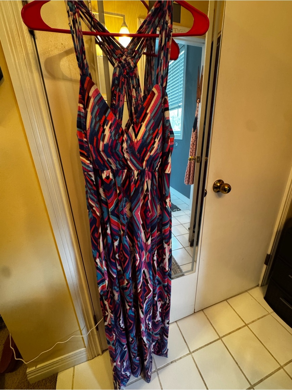 Pink Republic Multicolor Striped Maxi Dress with Braided Straps